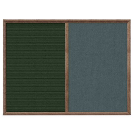 United Visual Products Enclosed Corkboard, 1 Door, 72"x36", 4" Fra, UV3425-WHITE-BUFF UV3425-WHITE-BUFF